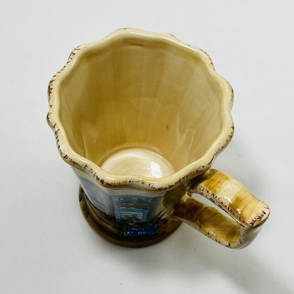 Tabletop Rue De Paris France Mug Hand Paint Souvenir Trip Ridge Large Restaurant - Picture 5 of 12